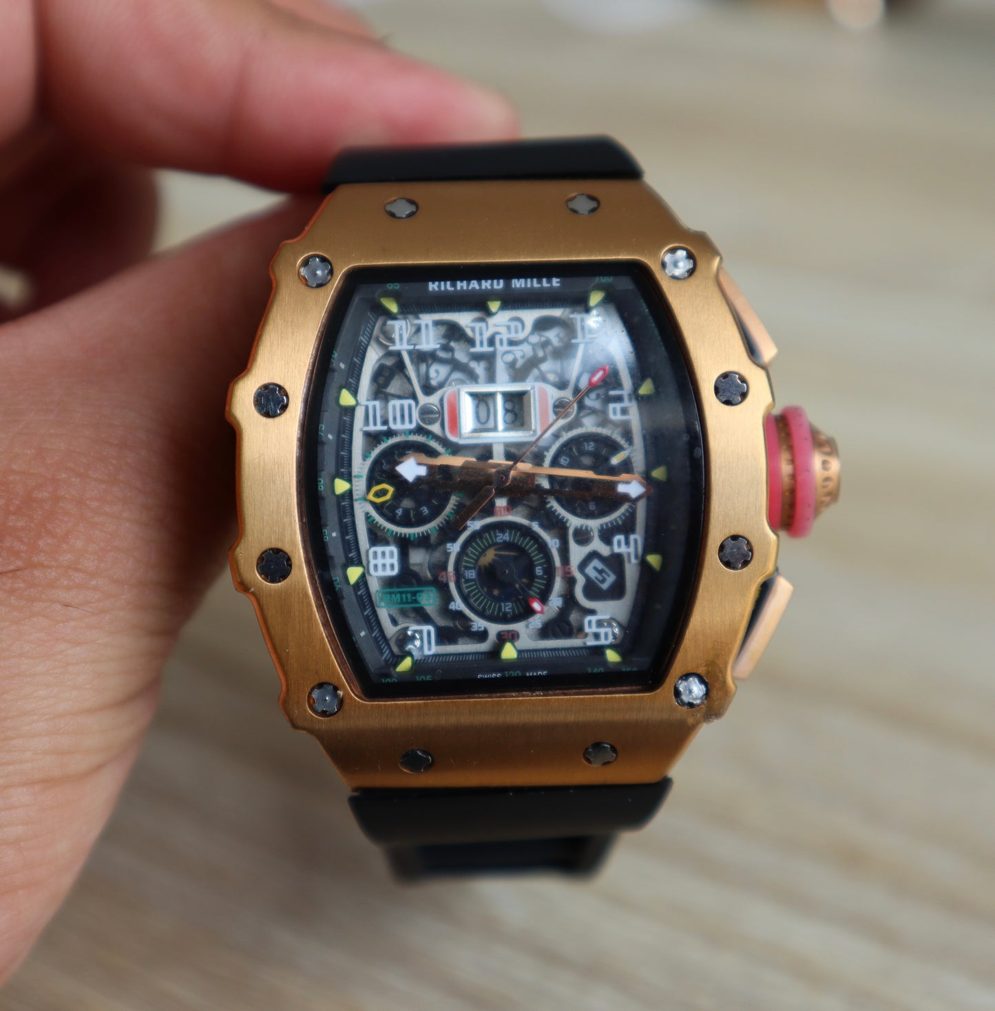 Richard Mille 11 Chronograph (ساعة نادرة جداً اصدار ٢٠٢١ مخصصة لمجمعين الساعات) (السعر بالأردني 550)