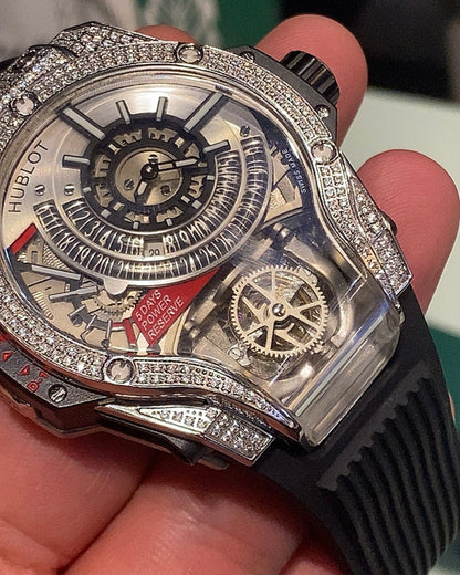 هوبلوت بيج بانج فلوتيمج توربيون - اول حبة في الاردن موديل ٢٠٢٥ (السعر بالدينار الاردني ٦٠٠)