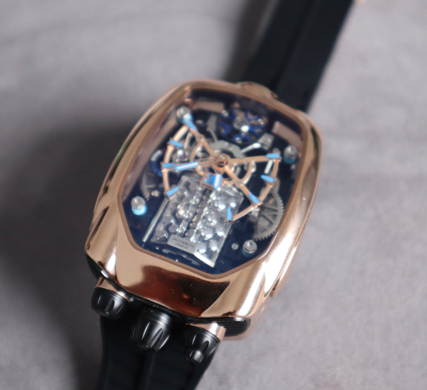 ( السعر بالاردني ٦٣٠ ) jacob & co bugatti chiron - اصدار كاين ماكينة سويسري صناعة يدوية من الداخل صناعة يدوي (Copy)