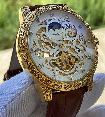 اكوناستك كونستانتين مون فيس - لون ذهبي ماكينة سويسرية