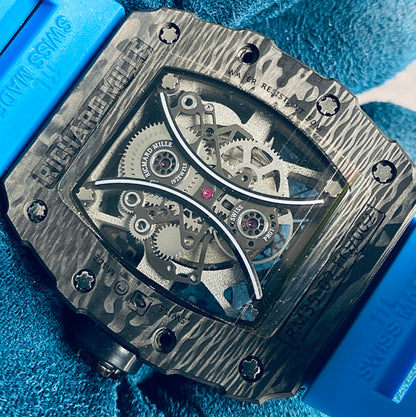 ريتشارد ميل باله وارد تركي - اعلى كواليتي موجود -  ماكينة يدوية تشطيب عالي جداً