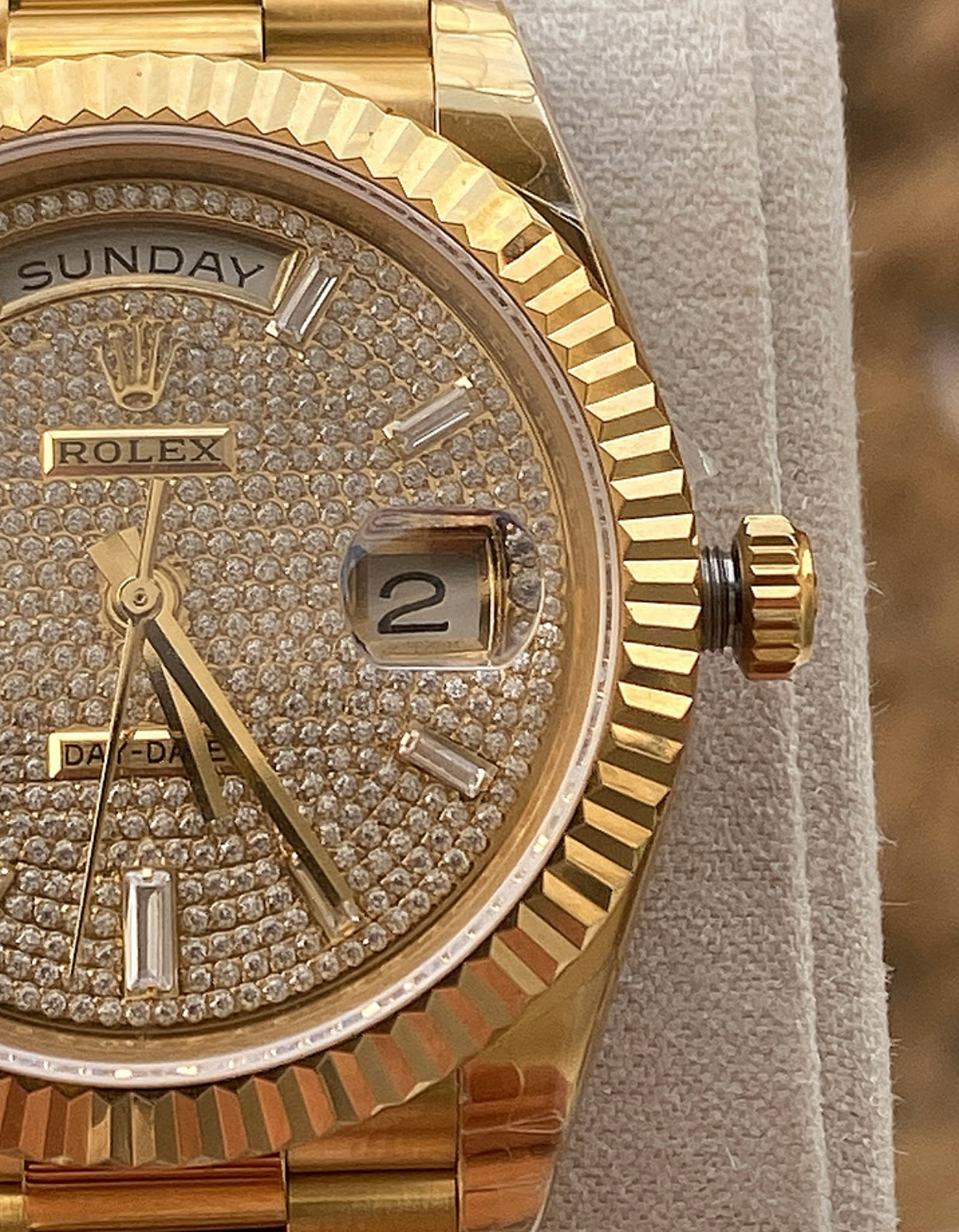 DayDate Yellow Gold - قطعة وحدة كلين طبق الأصل مينا باڤد