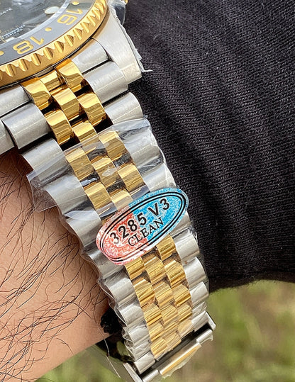40 mm رولكس جي إم تي ماستر 2 ستانلس ستيل مع ذهب أصفر
