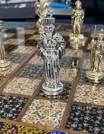 طاولي + شطرنج  زخرفة سوداء راقية صناعة يدوية - جنطة جلد فاخرة السعر بدون احجار شطرنج ٥٥٠ الف ومع احجار شطرنج ٦٥٠ الف