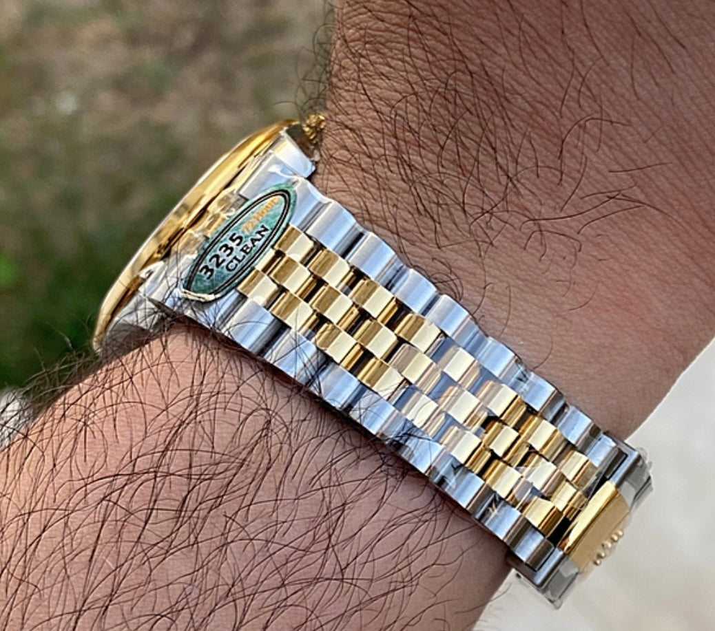 رولكس دايت جست سير جوبلي تو تون ( مستحيل تميزها بأيدك ) - كلين طبق الأصل - سيريال حقيقي  - ماكينة مطابقة للاصلية