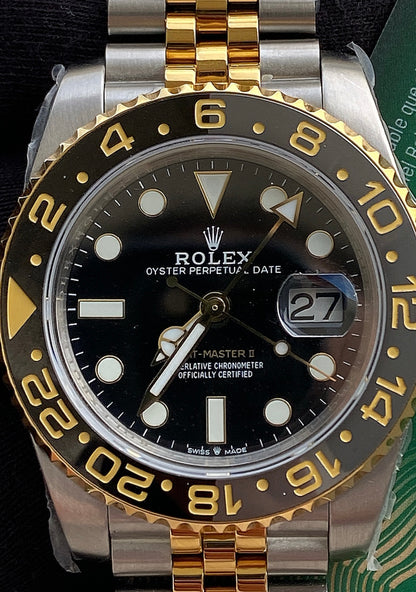 40 mm رولكس جي إم تي ماستر 2 ستانلس ستيل مع ذهب أصفر