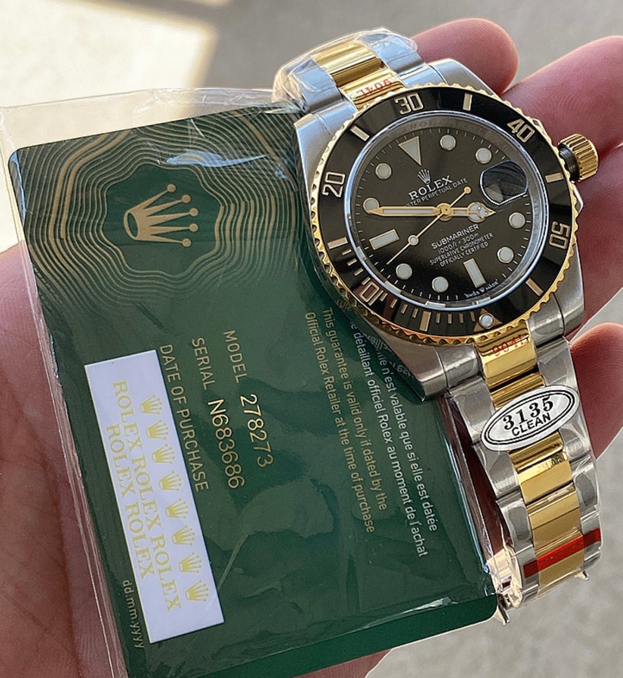 رولكس ساب مارينر ٢٠٢٣ كلين طبق الاصل ماكينة سويسريه