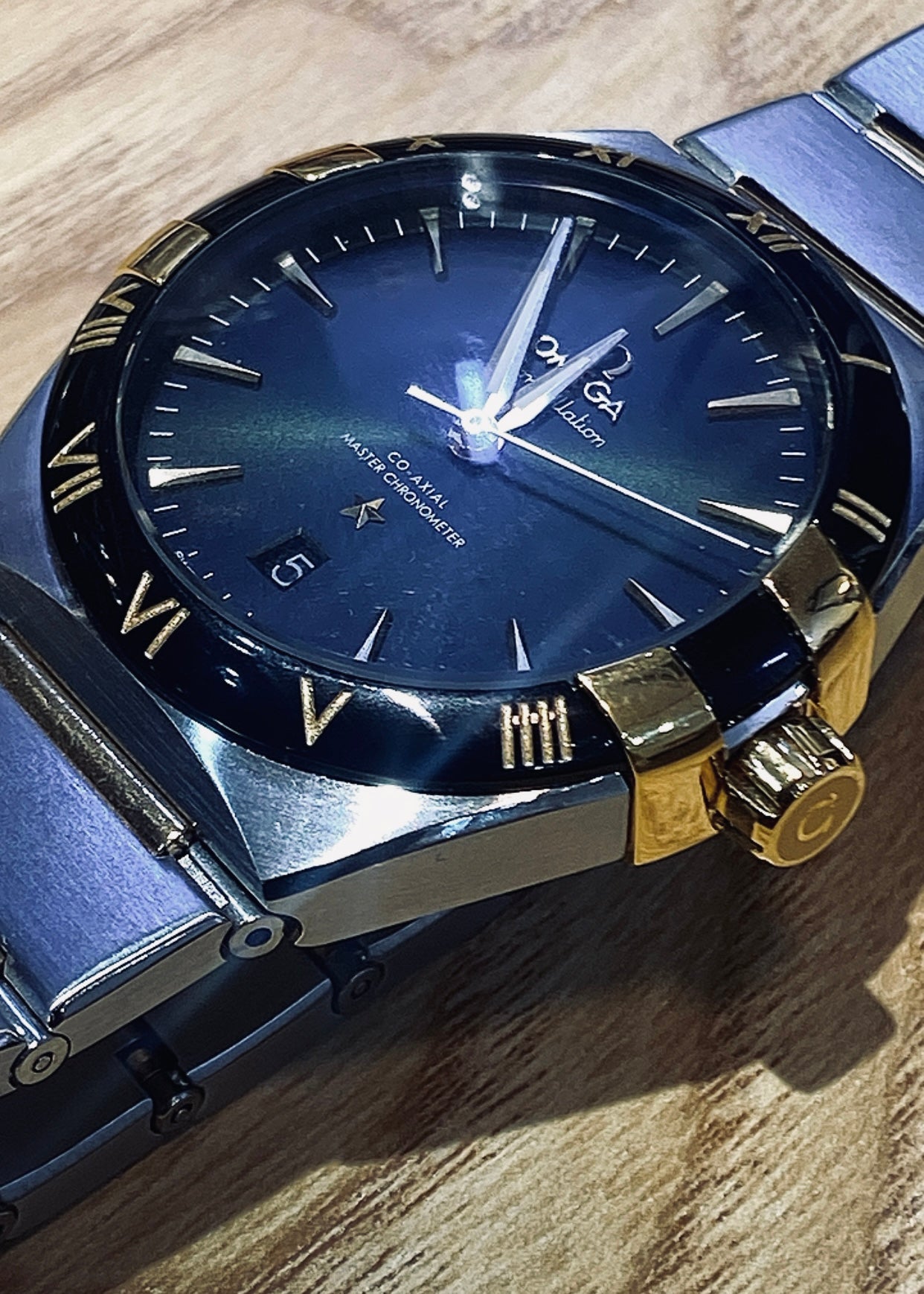 أوميجا كونستليشن اخضر أومبريه ستيل  - كلين