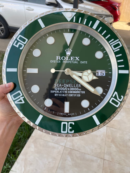 ساعة حائط رولكس ديب سي مينا اخضر اومبريه السعر ٢٠٠  دينار اردني قطعه واحده