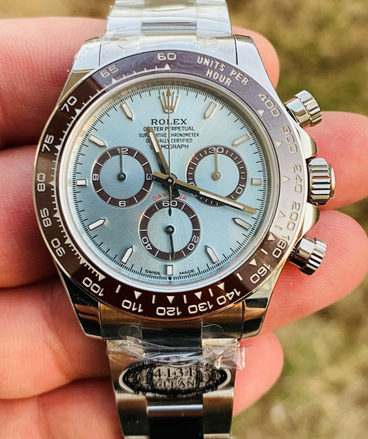 رولكس دايتونا ٢٠٢٥ كوزموجراف ايس بلو - كلين طبق الاصل ماكينة سويسري