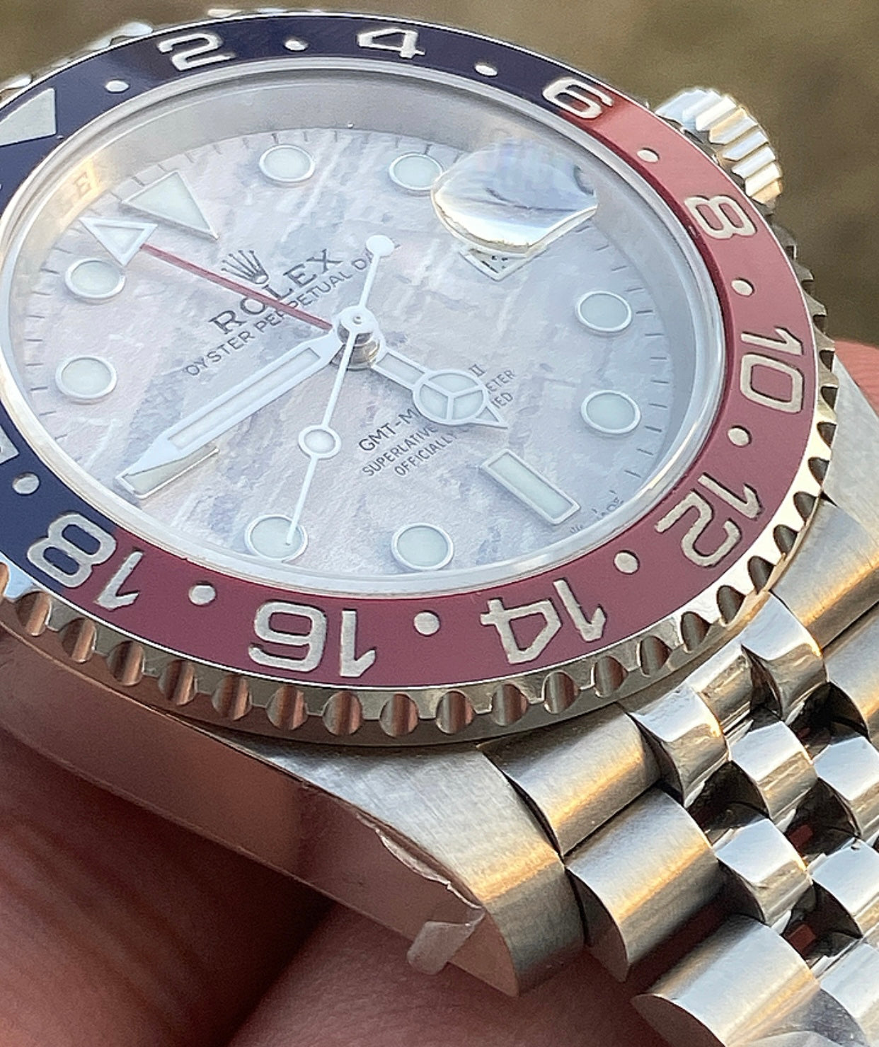 رولكس ببسي اصدار نادر مينا ماربل- الساعة كلين تعمل بجميع التعقيدات ماكينة سويسري نسبة تطابق ويا الاصلية