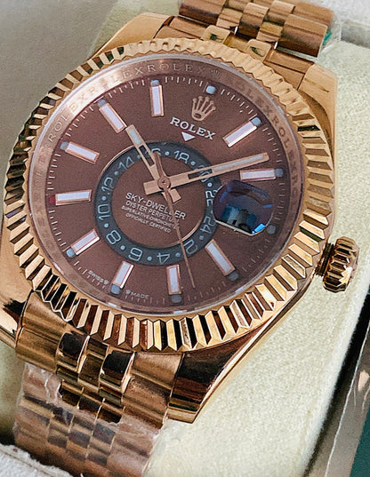 رولكس لاند دويلر روز جولد - جراند ماستر طبق الاصل بتعقيدة ال جي ام تي