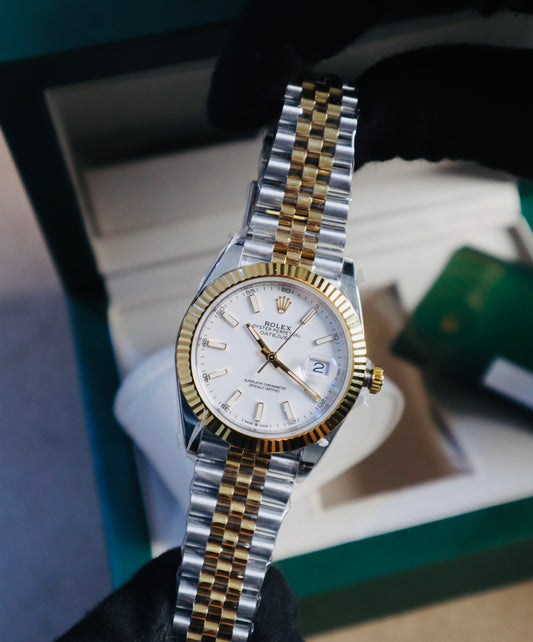 رولكس دايت جست كلين - جوبلي ستانلس و ذهب ١٨ طلاء - ماكينة سويسري طبق الاصل