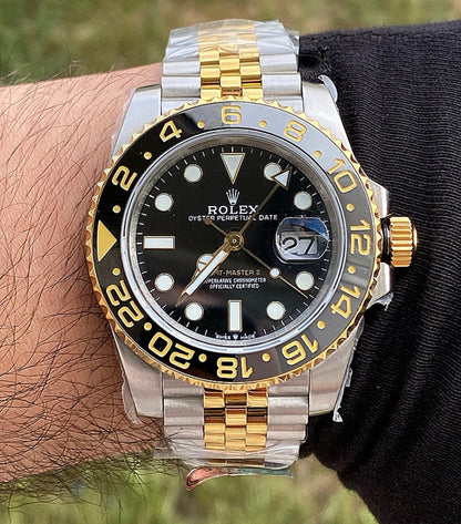 40 mm رولكس جي إم تي ماستر 2 ستانلس ستيل مع ذهب أصفر