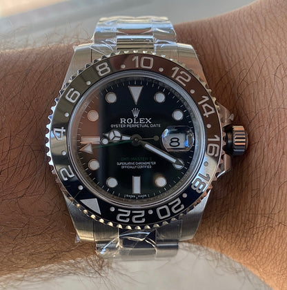 رولكس جي أم تي ماستر لون بيزل اسود - كلين طبق الأصل سيراميك  و ماكينة سويسرية بكامل التعقيدات
