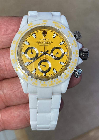 رولكس دايتونا اصدار نادر جداً - الساعة كلين طبق الأصل  ماكينة سويسري بتعقيدة الكوزموجراف