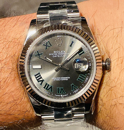 ROLEX DATEJUST WIMBLEDON كلين ماكينة سويسري