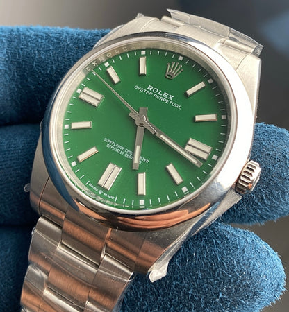 Rolex Oyster Perpetual 41 - الساعة اعلى جودة موجودة طبق الاصل بكامل التفاصيل رقم تسلسلي حقيقي و متكينة متطابقة