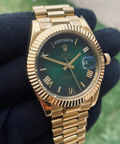 40 mm رولكس داي ديت يالو جولد جرين اومبريه - جراند ماستر
