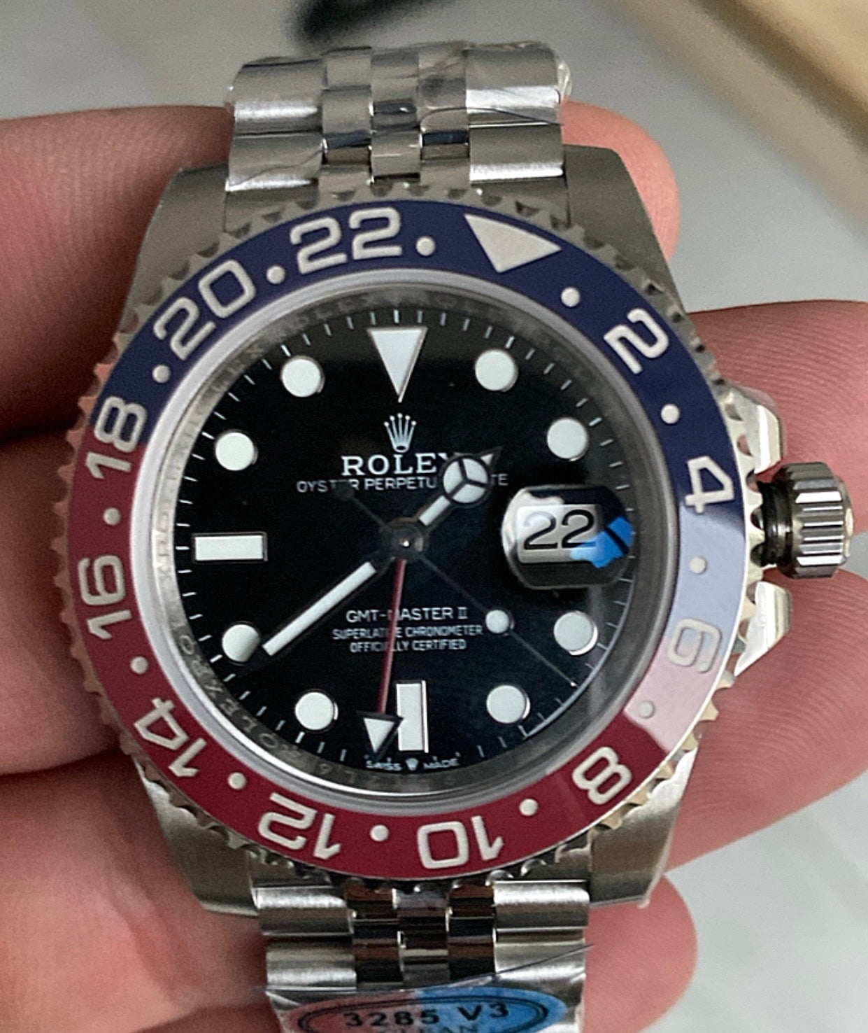 السعر بالاردني ٥٥٠ دينار رولكس ببسي كلين طبق الاصل - شباب حبة ما تميزها عن الأصل