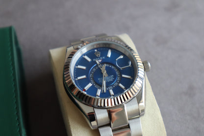 رولكس سكاي دولر مينا ازرق - الأعلى طلباً جودة الساعة جراند ماستر