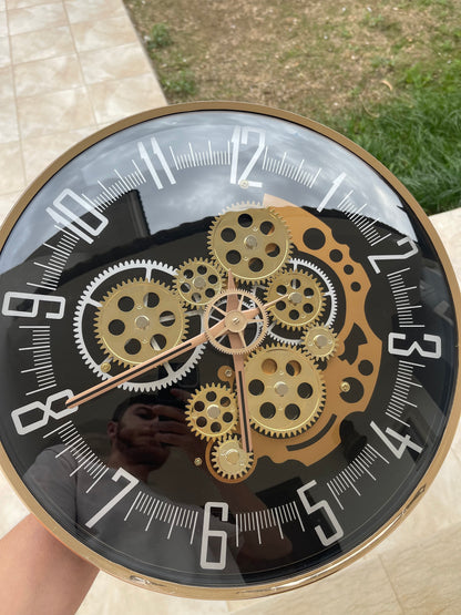 قسم رجال الأعمال ساعه حائط بتصميم كلاسيكي بمسننات تعمل بشكل كامل قطعه واحده فقط