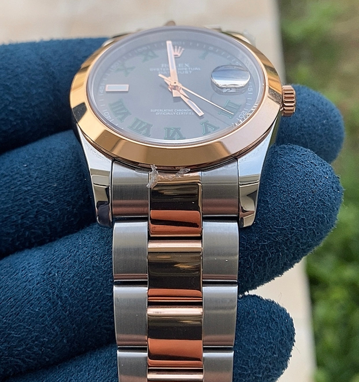 رولكس دايت جست ويمبلدون كلين طبق الأصل( الأصلية سعرها ١٣ ألف دولار )