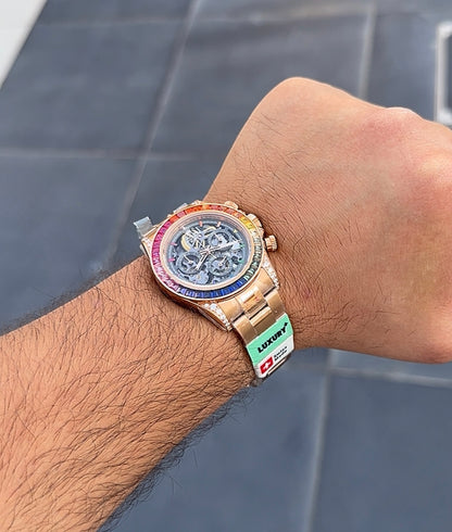 Rolex Daytona Rainbow مصنع لاكجري بلس طبق الاصلية