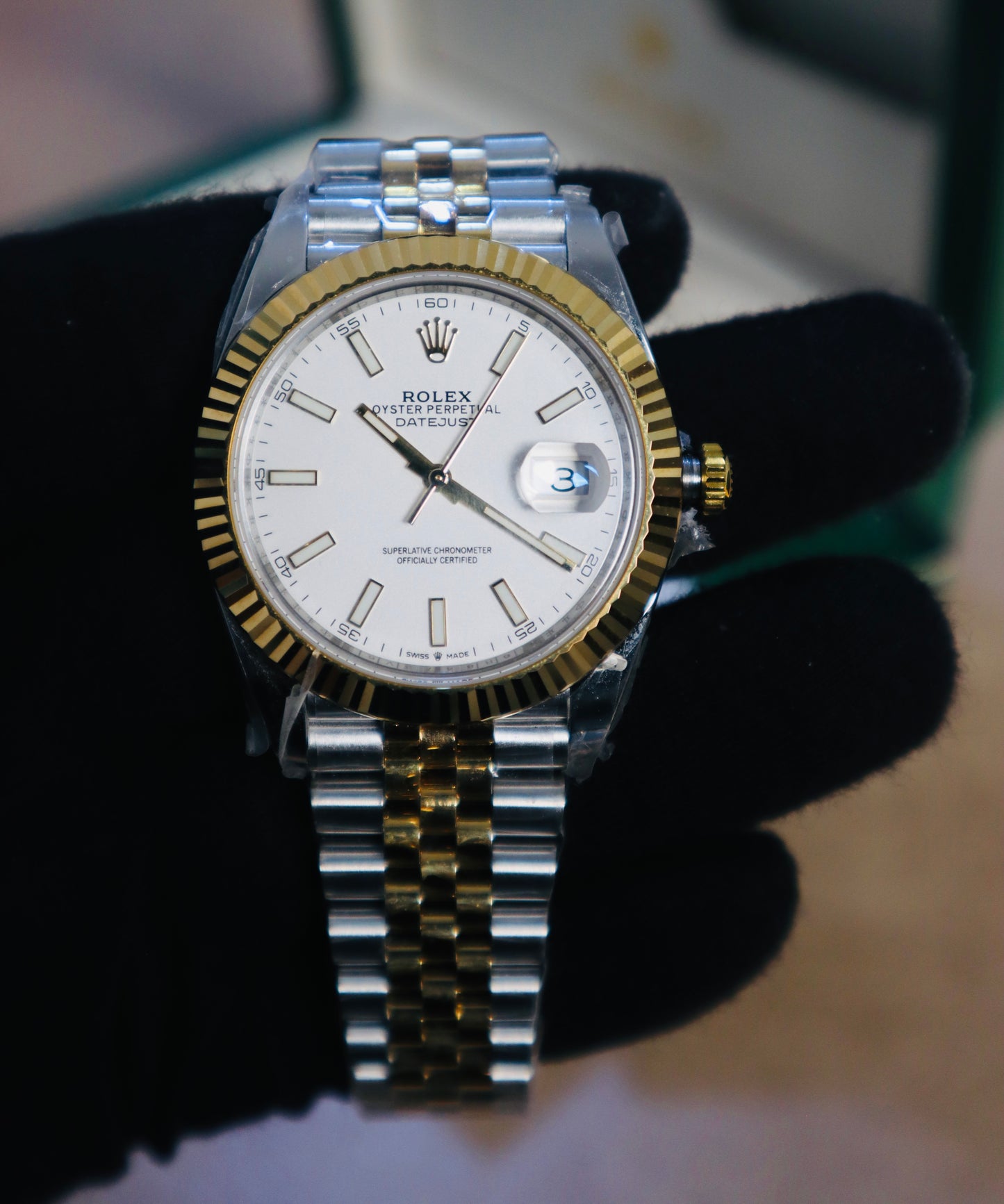 رولكس دايت جست كلين - جوبلي ستانلس و ذهب ١٨ طلاء - ماكينة سويسري طبق الاصل