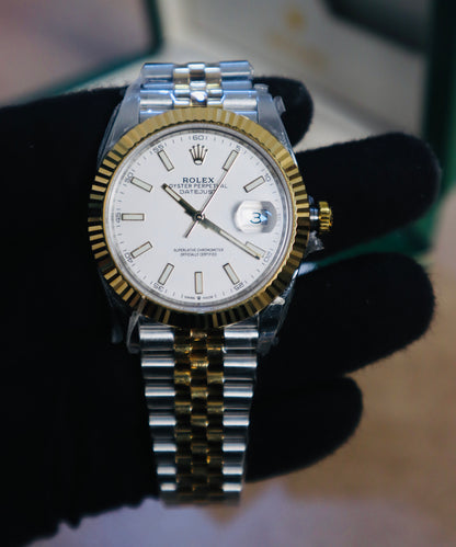 رولكس دايت جست كلين - جوبلي ستانلس و ذهب ١٨ طلاء - ماكينة سويسري طبق الاصل
