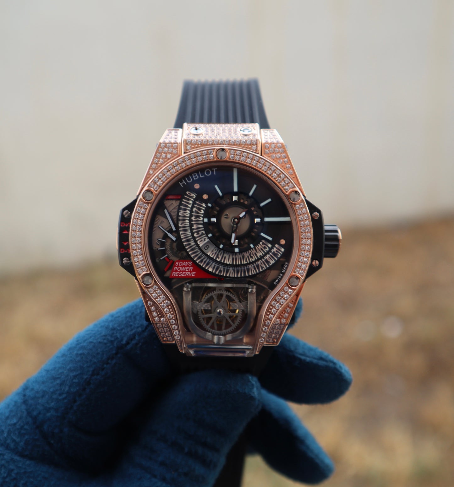Hublot MP9 Tourbillon - هابلوت ام بي ناين روزجولد ذايموند