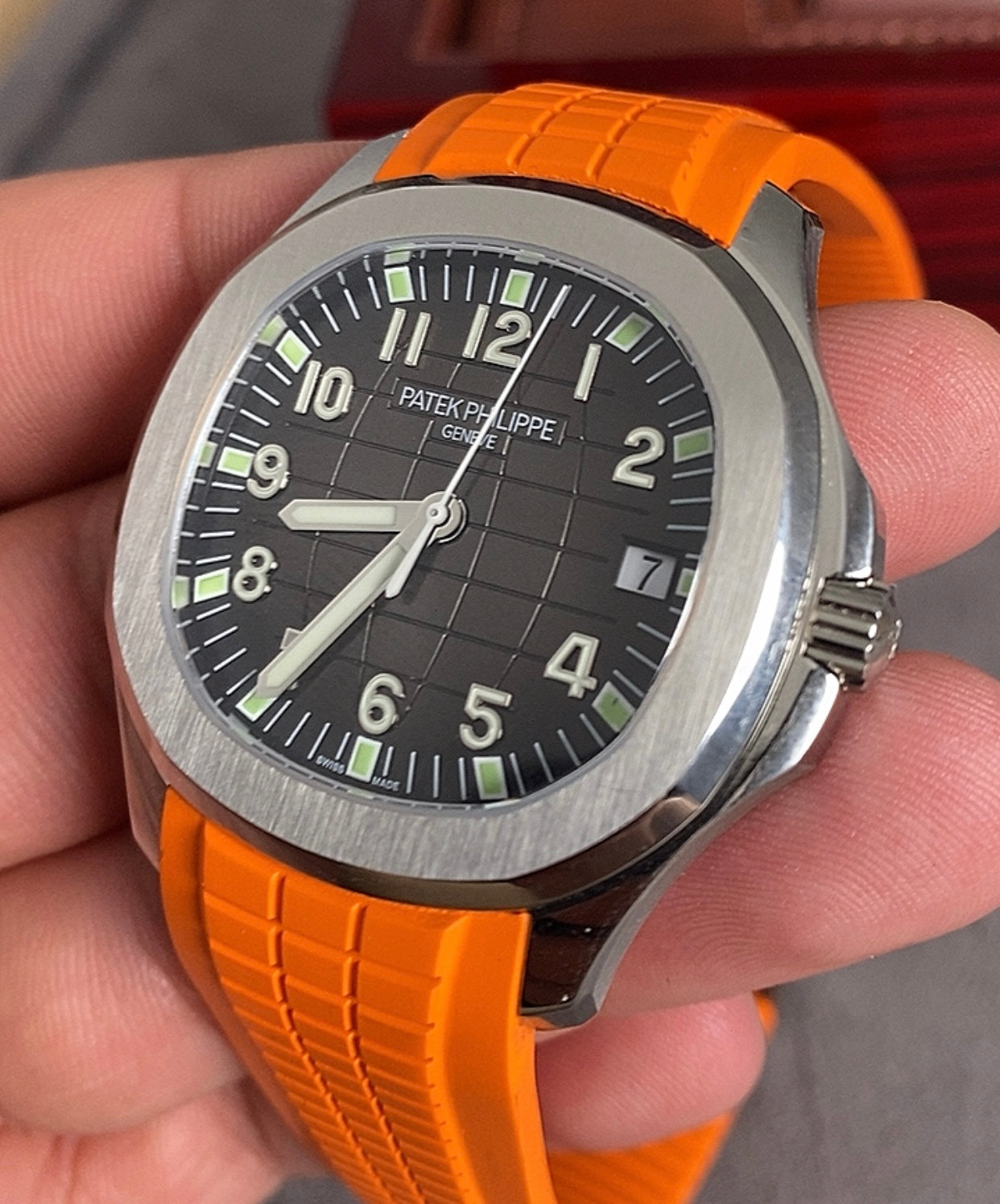 باتيك فيليب اكوا نوت ستراب اورانج- كلين طبق الأصل