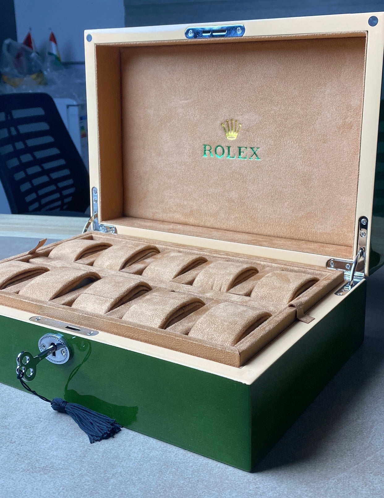 بوكس روليكس خشب - لون اخضر