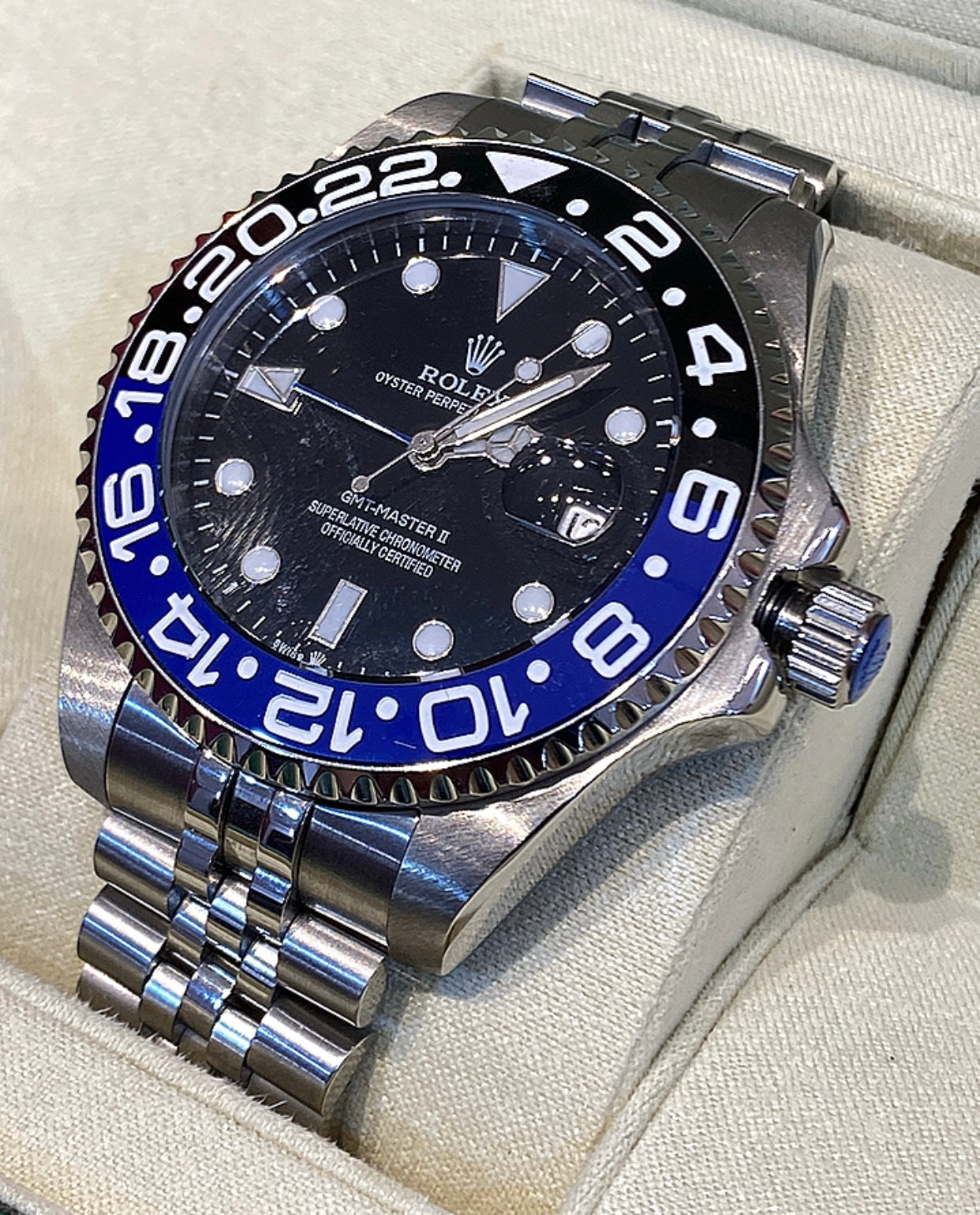 43 mm رولكس باتمان اصدار ٢٠٢٤ كلين تايتل + الكارد الذكي الجديد