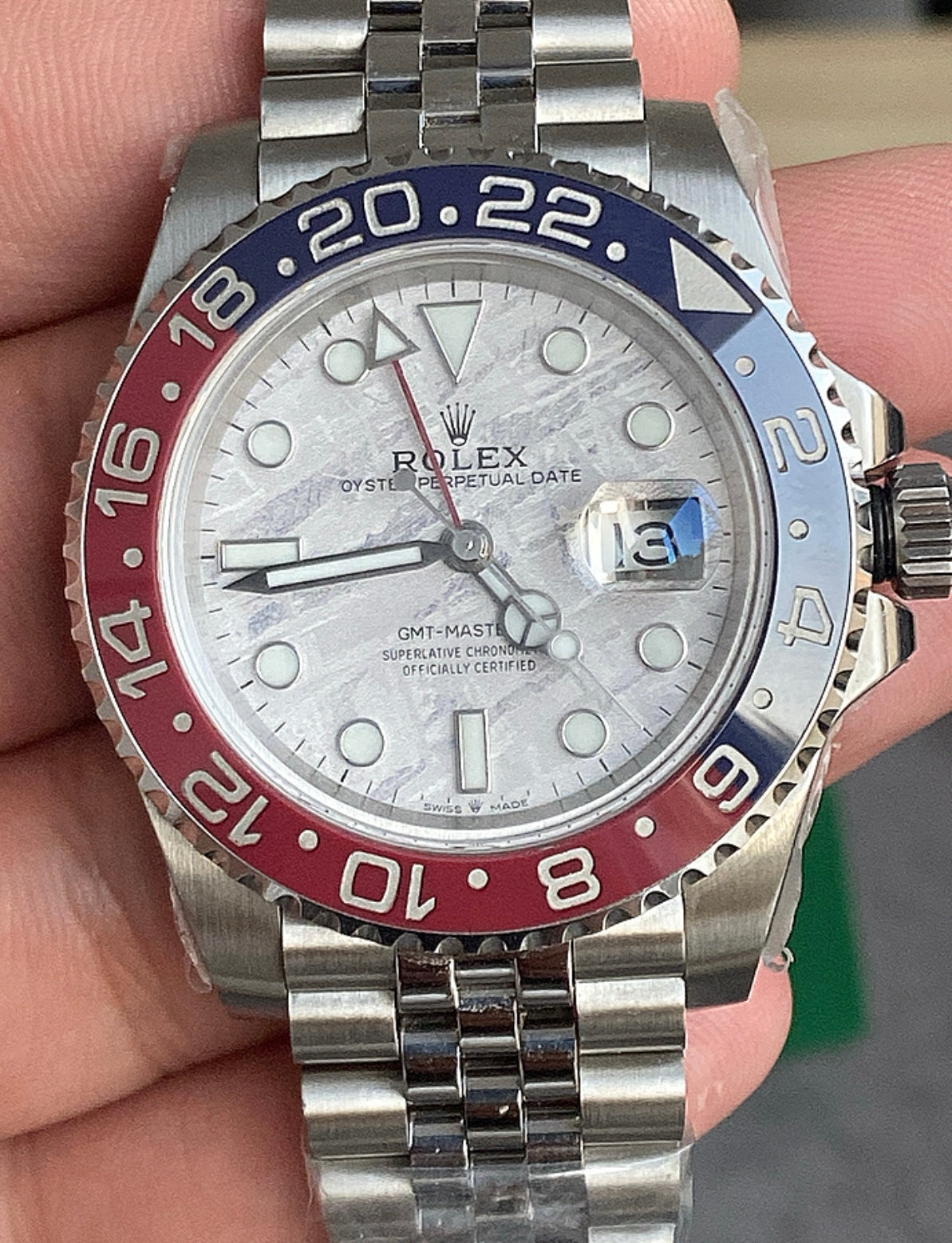 رولكس ببسي اصدار نادر مينا ماربل- الساعة كلين تعمل بجميع التعقيدات ماكينة سويسري نسبة تطابق ويا الاصلية