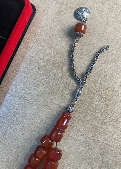 سبحة سندلوس قديمة صناعة التسعينات - وارد قطر - عمر الحجر اككر من ٥٠ سنة S50