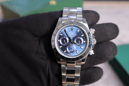 رولكس دايتونا جراند ماستر مينا نيلي فول ستانلس