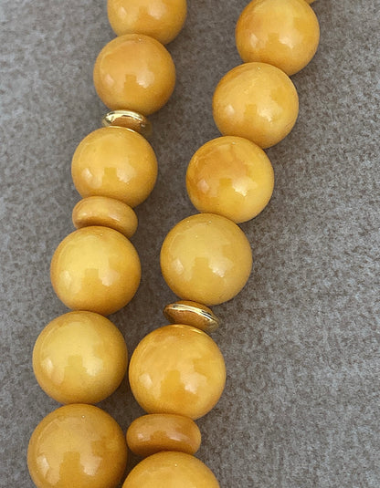 سبحة كهرب ألماني كبس - واردقطر - ذهب عيار ٢١