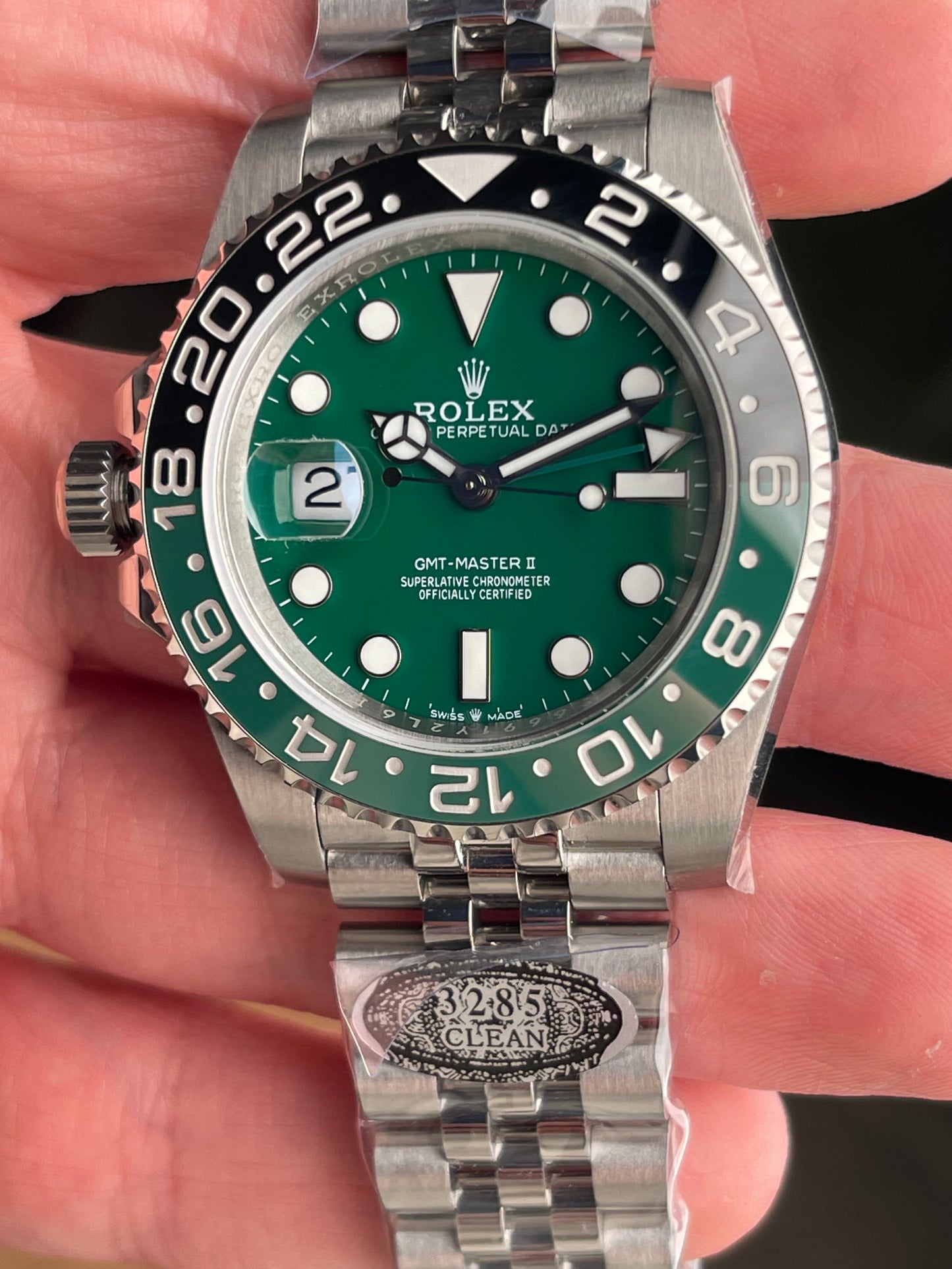 رولكس سبرايت ٢٠٢٥ مينا اخضر كلين طبق الأصل