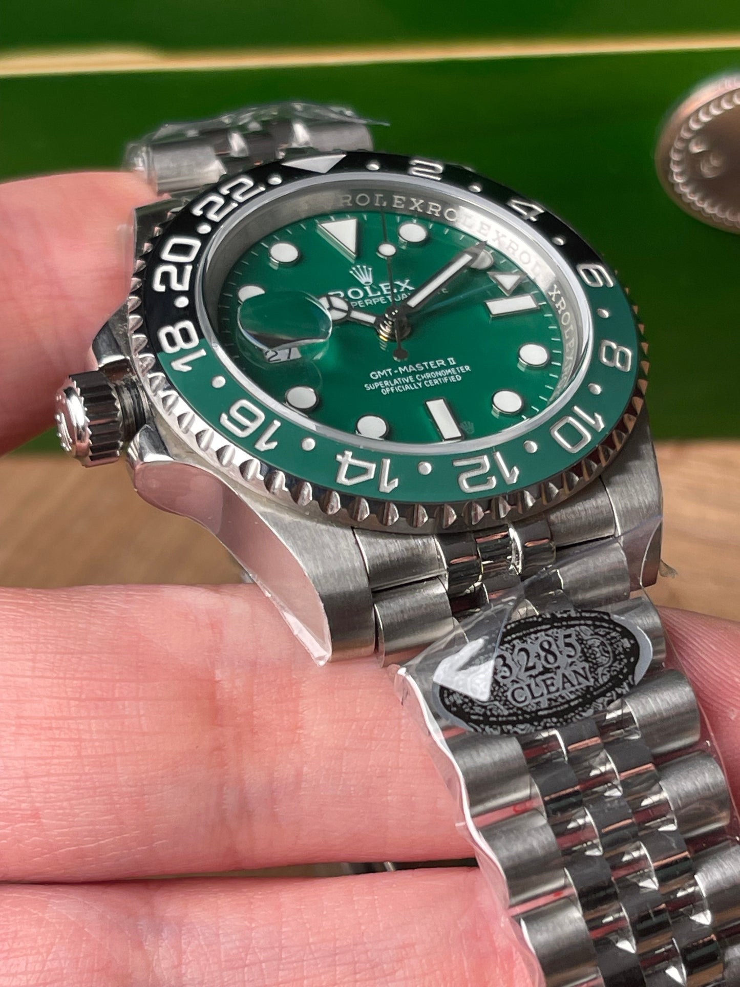 رولكس سبرايت ٢٠٢٥ مينا اخضر كلين طبق الأصل