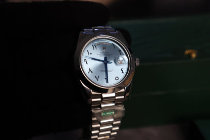 رولكس داي دايت جراند ماستر درجة اولى - اصدار عربي مينا سكاي بلو