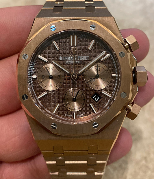 اي بي رويال اوك كرونوجراف روز جولد - كلين طبق الأصل ماكينة سويسري