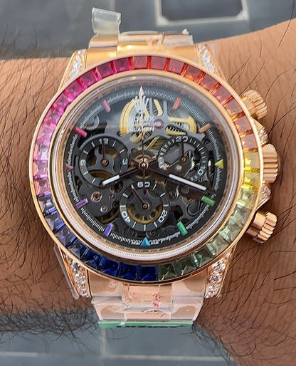 Rolex Daytona Rainbow مصنع لاكجري بلس طبق الاصلية