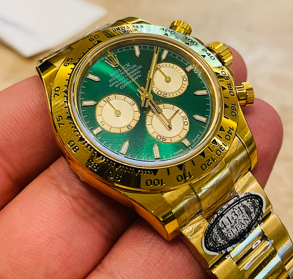 رولكس دايتونا يالو جولد مينا اصفر- كلين طبق الأصل ماكينة سويسري كورمو جراف