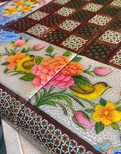 تحفة فنية صناعة يدوية - طاولي و شطرنج رسمة واحدة فقط يعني الحبة الوحيدة في العراق - احجار الطاولي و الشطرنج صناعة يدوي  بادق التفاصيل (t2)