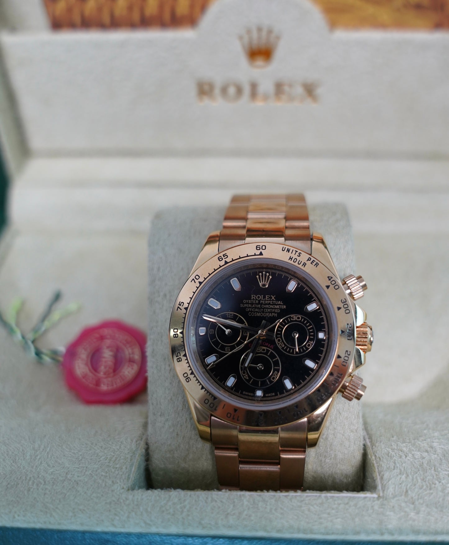 43 mm رولكس دايتونا ذهبي و اسود سوبر كواليتي