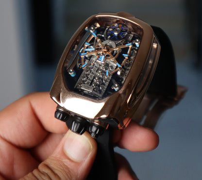 ( السعر بالاردني ٦٣٠ ) jacob & co bugatti chiron - اصدار كاين ماكينة سويسري صناعة يدوية من الداخل صناعة يدوي (Copy)