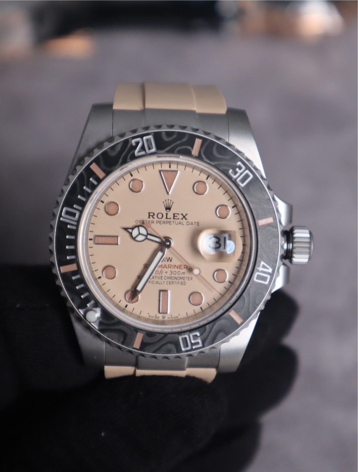 Rolex Submariner DIW - اصدار خاص قطعة واحدة كلين طبق الأصل ماكينة سويسري (سير عدد 2 رابر و تيتانيوم فضي) (السعر بالاردني 750)