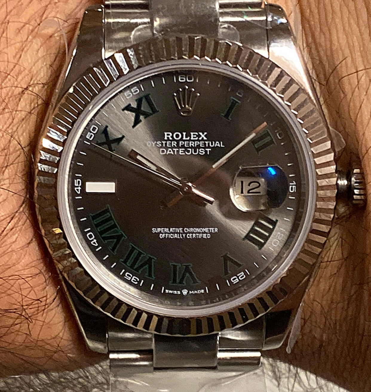 ROLEX DATEJUST WIMBLEDON كلين ماكينة سويسري