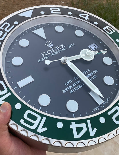 قسم رجال الاعمال - ساعة رولكس سبرايت للحائط - صناعة يدوية للمينا منفذ تاريخ و ارقام لومينوس مثّل ساعة اليد الاصلية